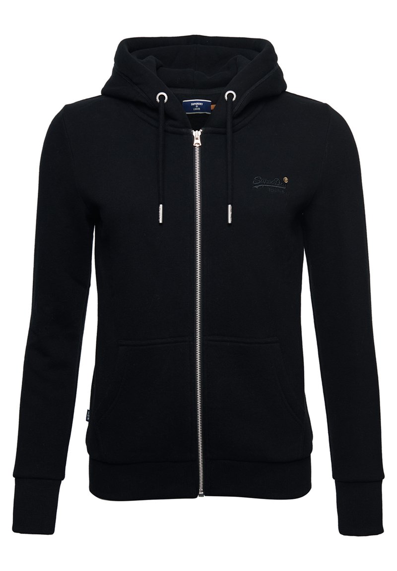 Superdry ORANGE LABEL ZIP HOODIE - Sweat zippé - black/noir - ZALANDO.FR