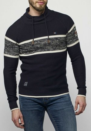 Maglione Bambino In Cotone Navy Con Righe Grezzo E Rosse | Koroshi, Girocollo E Polsini A Coste, Vestibilità Comoda Per 12 Anni