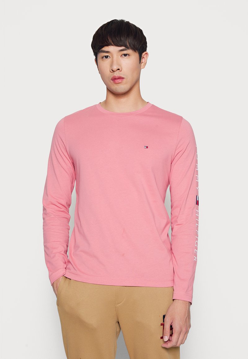 Tommy Hilfiger LOGO LONG SLEEVE TEE - Camisola de manga comprida - cherry tint