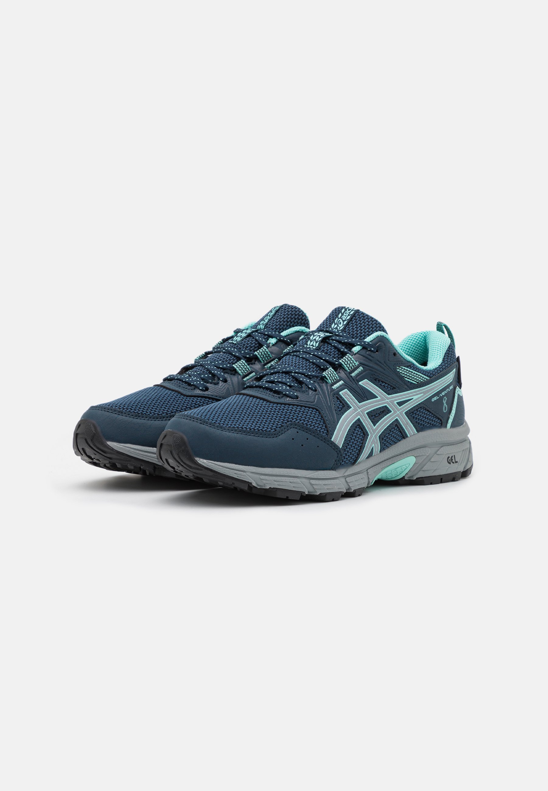ASICS GEL-VENTURE 8 WP - Laufschuh Trail - mako blue/green/blau - Zalando.de