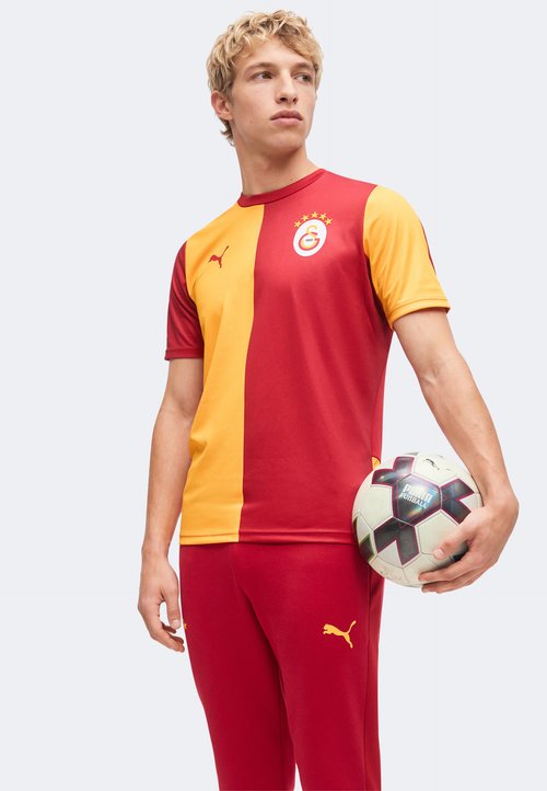 PUMA GALATASARAY SK EVOSTRIPE PANTS - Tracksuit bottoms - dark cherry/summer sunset — photo 4