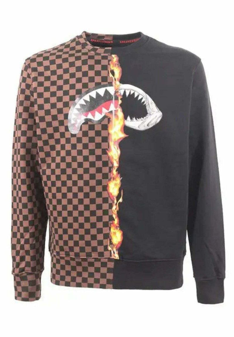 Sprayground BURNT SHARKS IN PARIS CREW - Sudadera - black