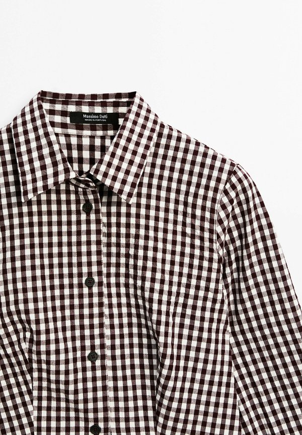 FLOWING VICHY CHECK SHIRT 05143843 - Button-down blouse - bordeaux3