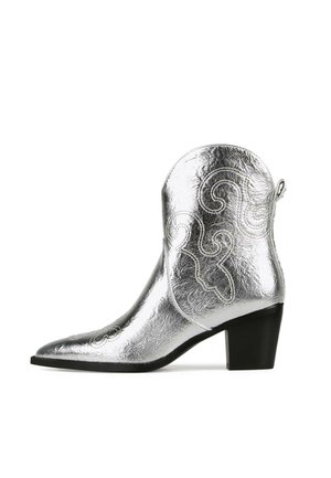 Cowboy- / bikerstøvlette - silver-coloured
