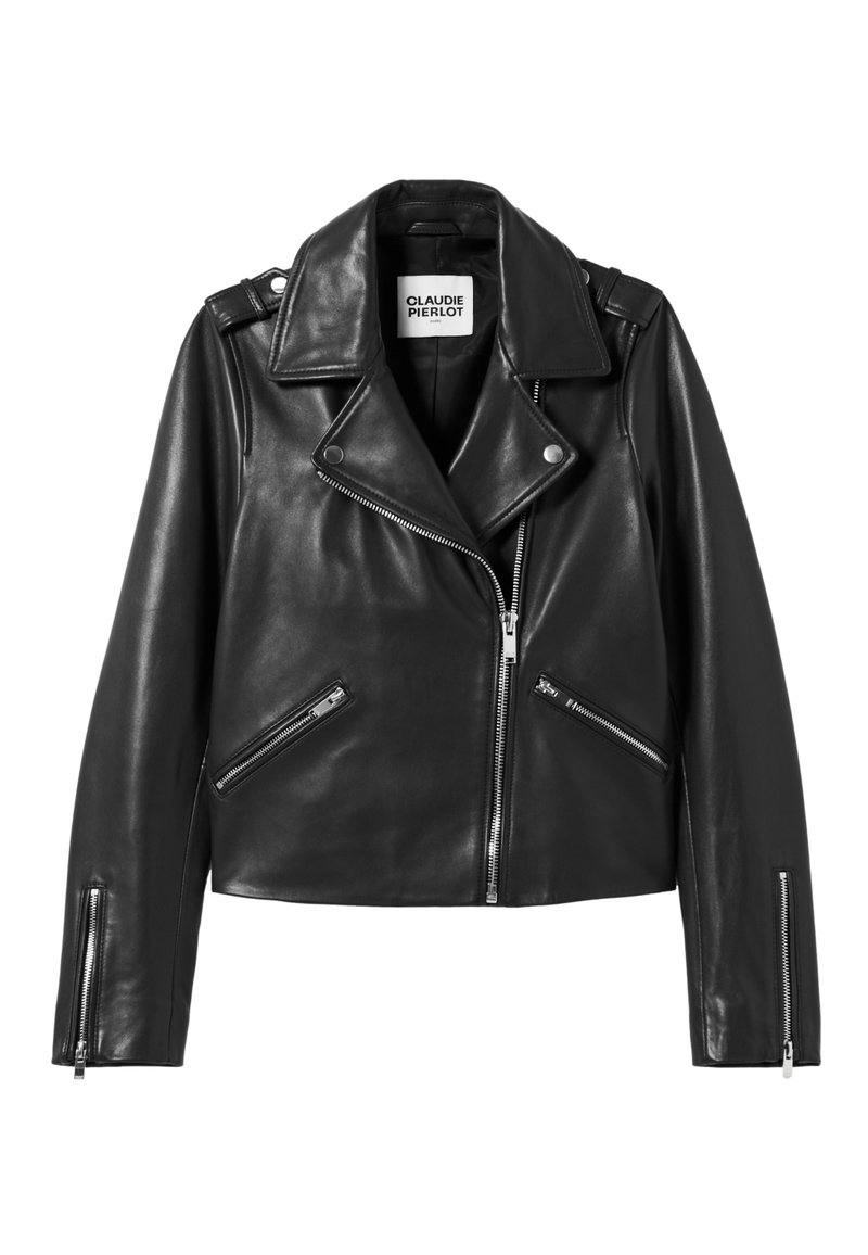 CLAUDIE PIERLOT Leren jas zwart CLAUDIE PIERLOT Leren jas zwart