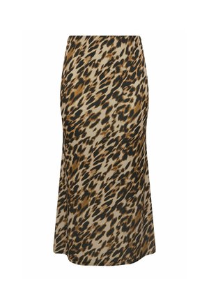Yours Clothing LEOPARD PRINT - Maxirock - brown