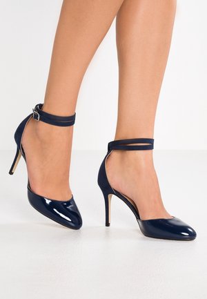 Højhælede pumps - dark blue