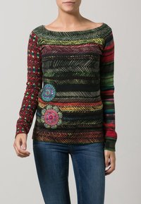 Desigual Stickad tröja - green