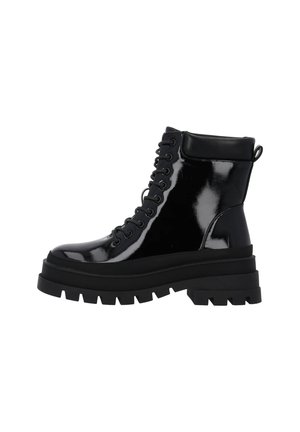 Lace-up ankle boots - schwarz lack