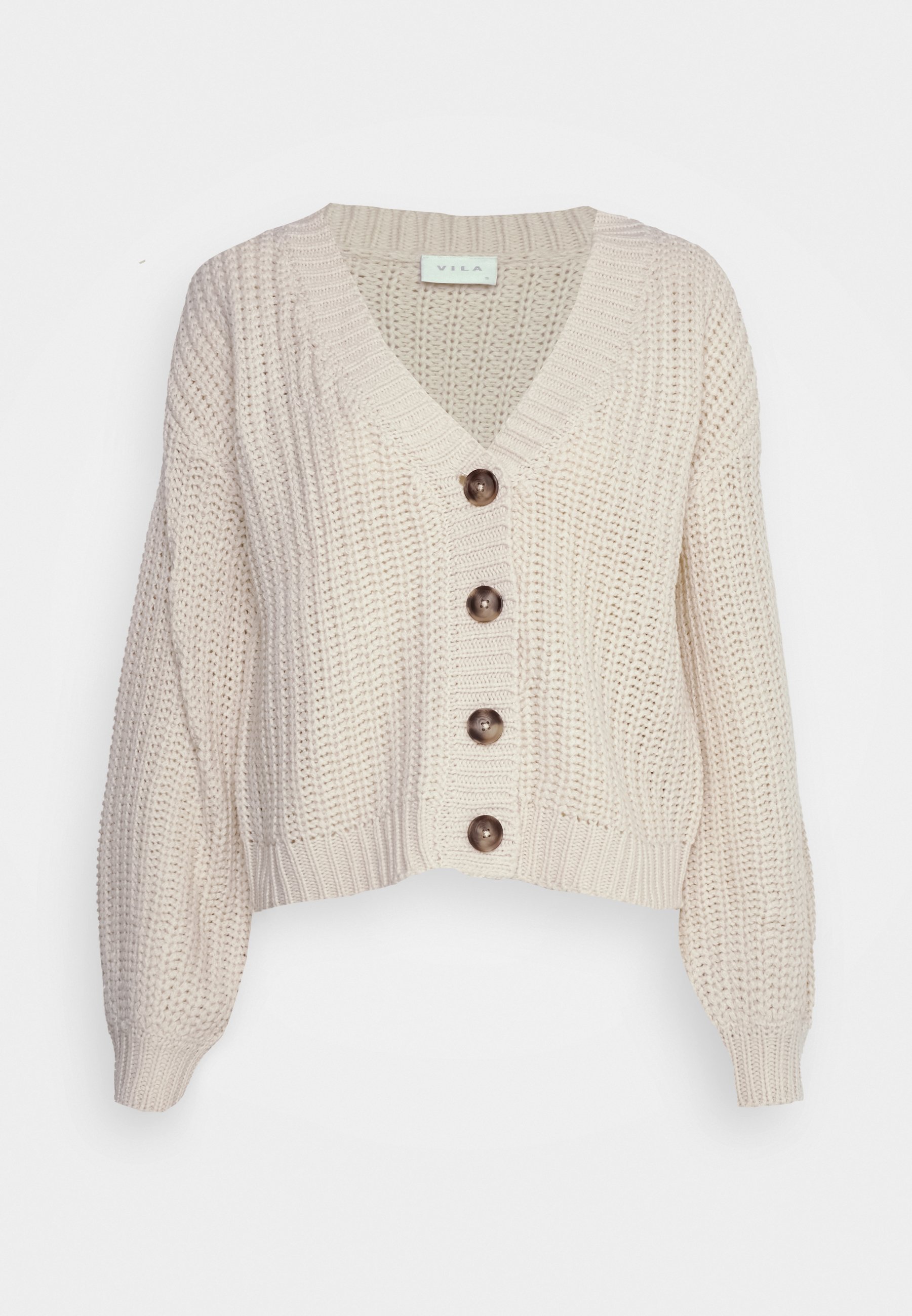 VILA Petite VINORILA BUTTON CARDIGAN - Vest - birch/crème - Zalando.nl