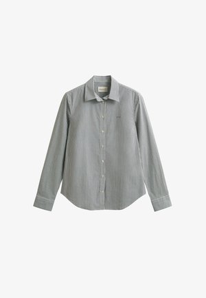 GANT, SLIM STRIPED POPLIN SHIRT - Button-down blouse - evening blue