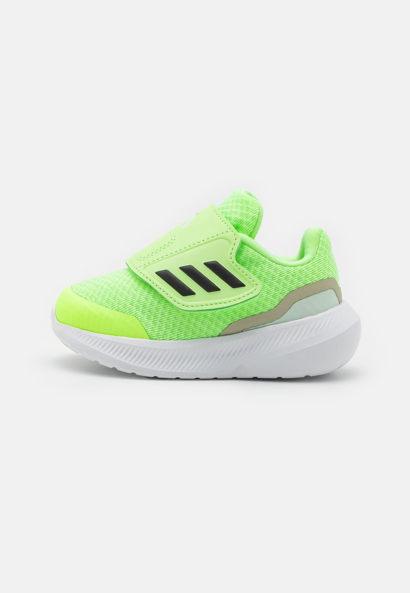 adidas Performance - FALCON 3.0 HOOK-AND-LOOP - Stabili skriešanas apavi - green spark/core black/putty grey, Palielināt