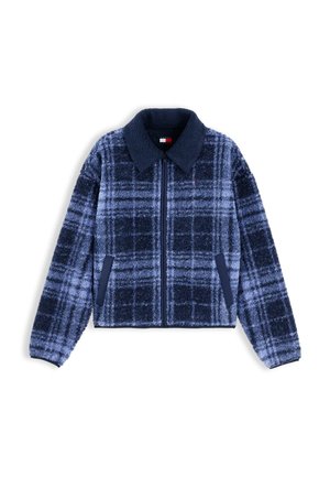 Tommy Jeans, FLAG ZIP TEDDY  - Blouson Bomber - blue check