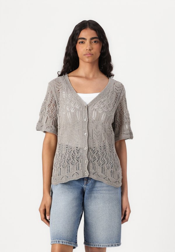 ONLLOVELY GLITTER BUTTON - Strickjacke