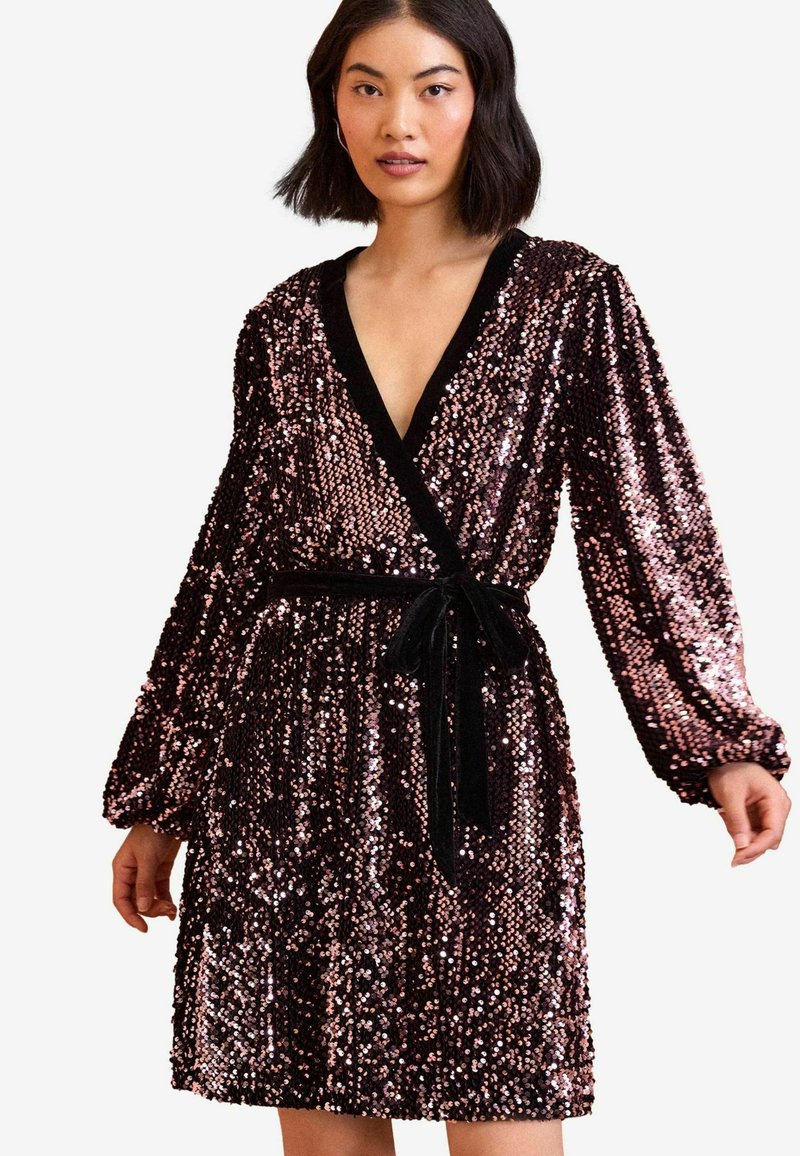 Love & Roses REGULAR FIT - SEQUIN WRAP - Juhlamekko - pink