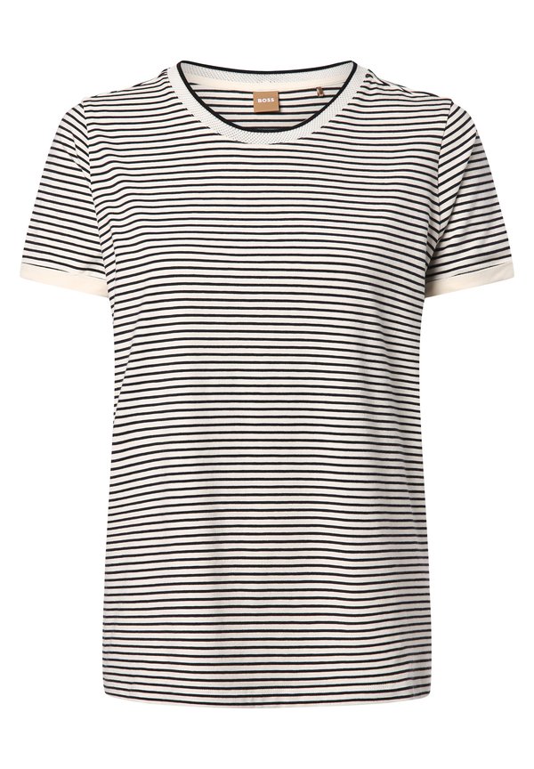EMASA - Print T-shirt - marine weiß