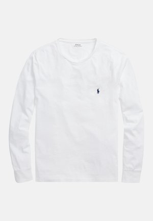 Polo Ralph Lauren CUSTOM SLIM JERSEY LONG-SLEEVE T-SHIRT - Μπλούζα με μακριά μανίκια - white