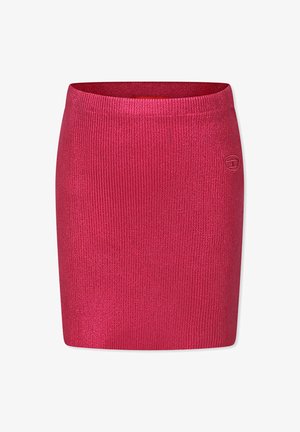 Gonna rossa a costine con una vestibilità aderente e una consistenza morbida. Caratterizzata da una vita larga e un piccolo logo sul lato.