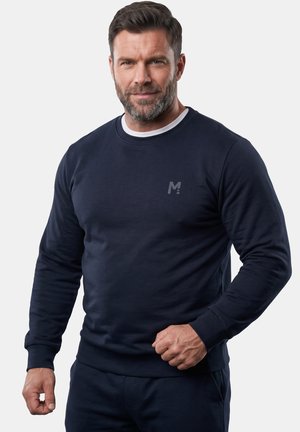 Men Plus BASIC RUNDHALS - Sweatshirt - black