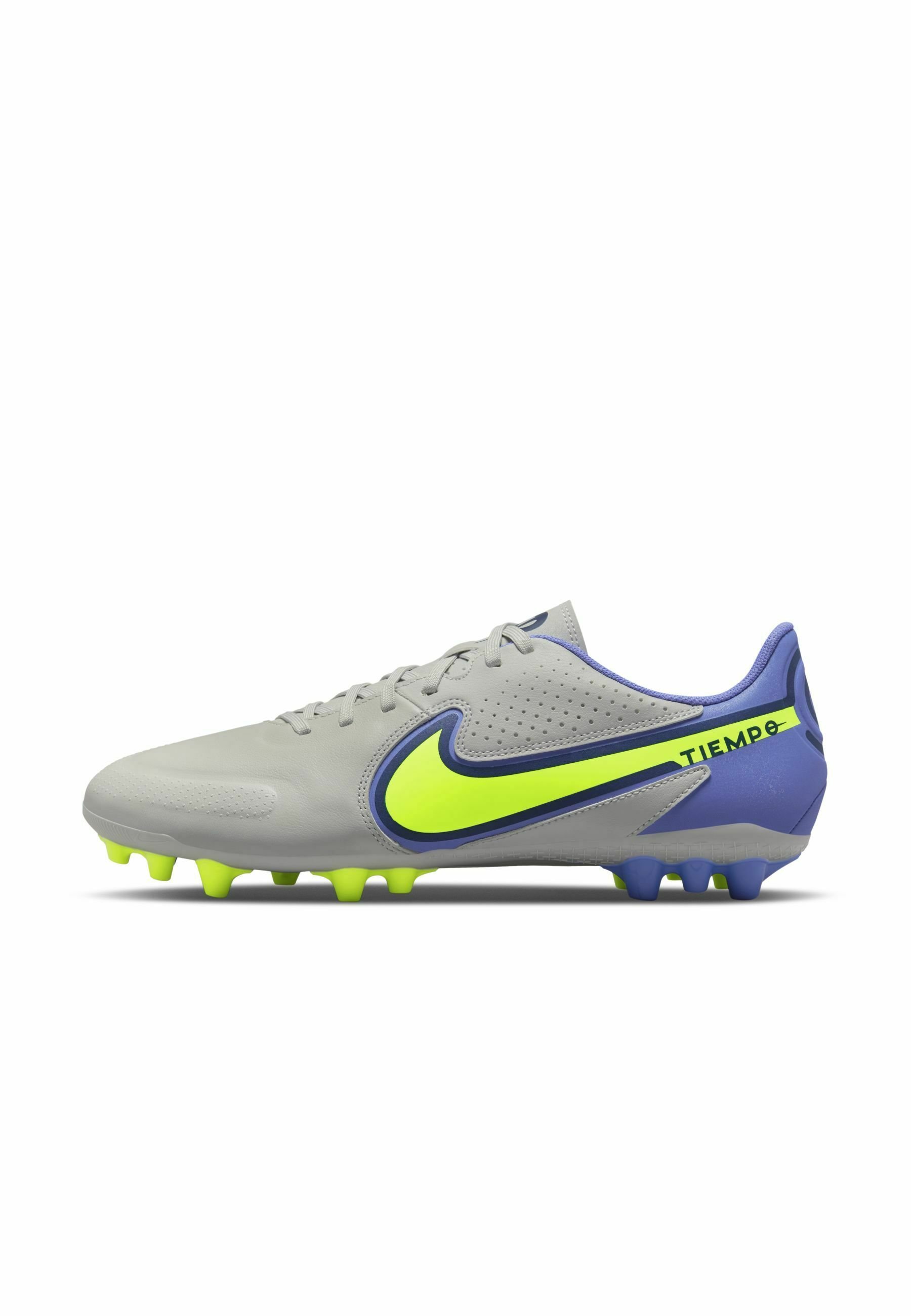 Nike Performance TIEMPO LEGEND 9 ACADEMY AG - Voetbalschoenen met kunststof  noppen - grey fog sapphire volt/grijs - Zalando.nl