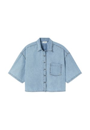 American Vintage, CHEMISE FEMME PAYBOU - Blúzka so zapínaním na gombíky - blue snow