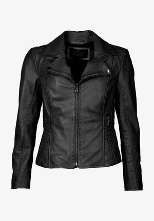 JCC, MIT ZIERNÄHTEN UND HEMDKRAGEN ERIJONA - Lederjacke - black