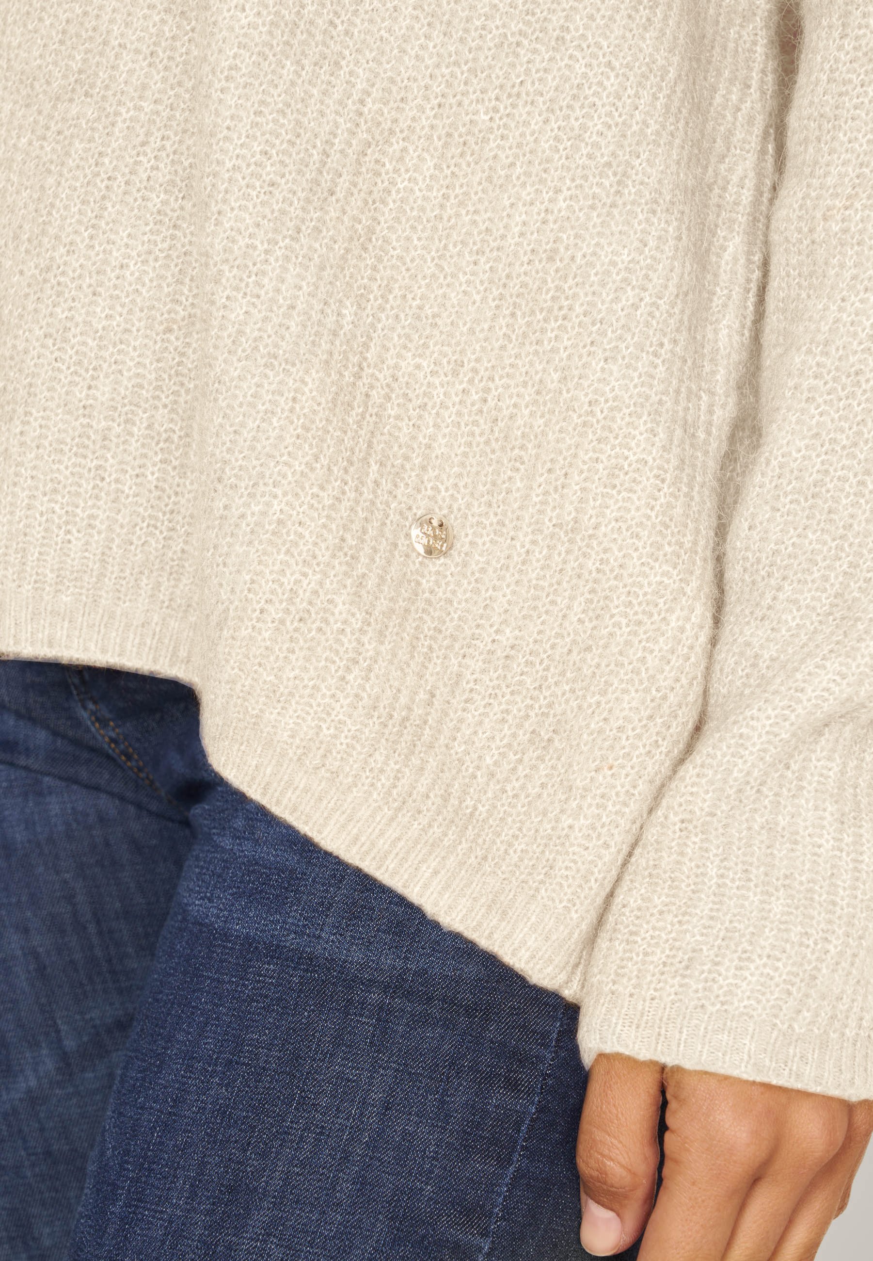 売れ筋商品|||モス モッシュ ニット&セーター レディース アウター THORA V-NECK - Jumper - ecru Mos Mosh - 153900 - Thora V Neck Ecru Oversize Sweater