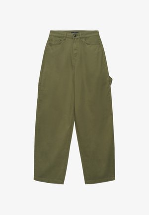 Calliope, PANTALONE LUNGO TINTA UNITA - Pantaloni - verde militare scuro