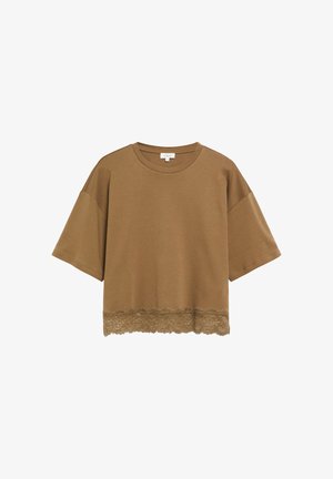 s.Oliver, T-SHIRT - T-shirt imprimé - dunkelbraun
