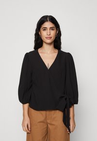 Vero Moda Petite - VMPEPPER AYA WRAP - Palaidinė - black Miniatiūros vaizdas 1