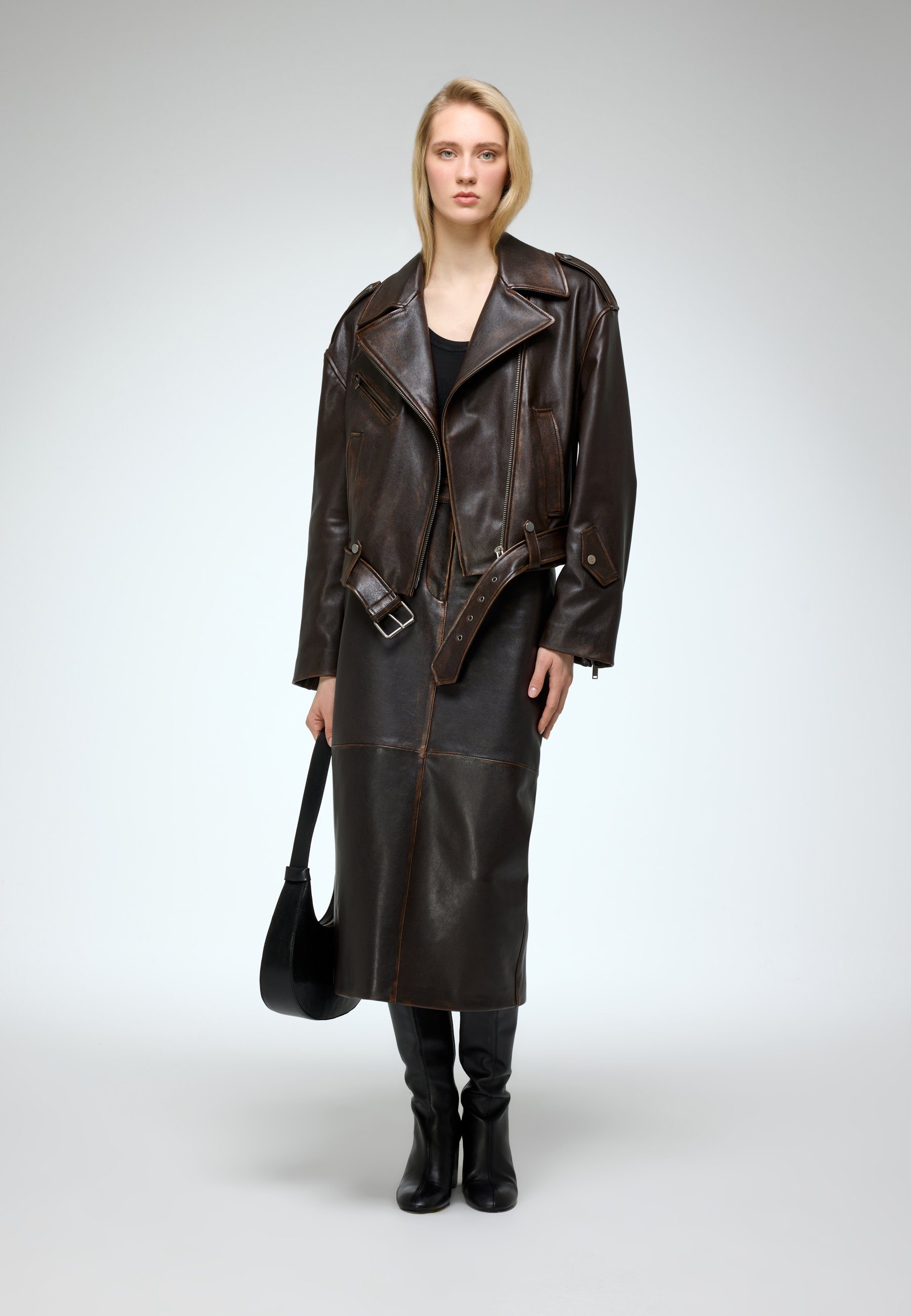 OHOTORO Leather Jacket ダークブラウン OHOTORO Leather Jacket ダークブラウン