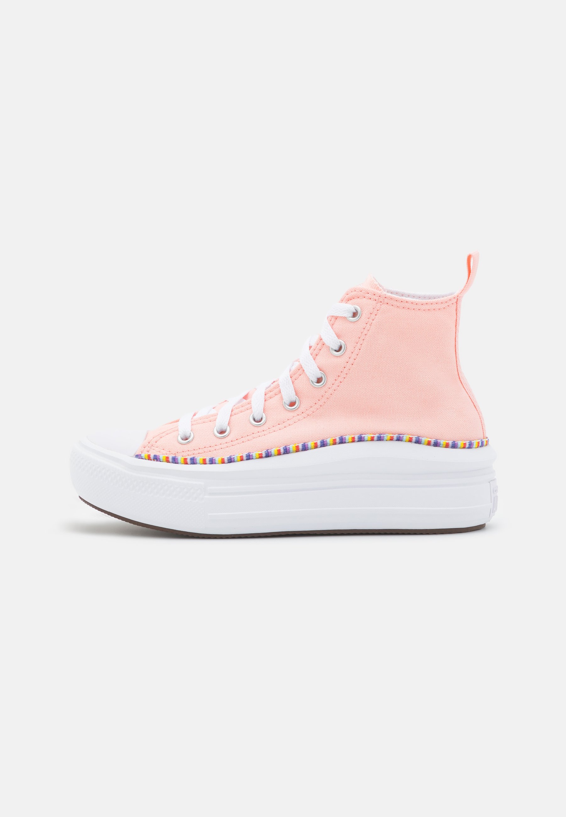 converse light pink platform