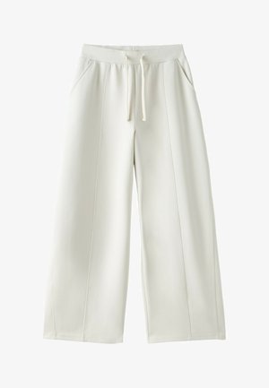 Stradivarius, WIDE-LEG JOGGER TROUSERS - Pantalon de survêtement - white
