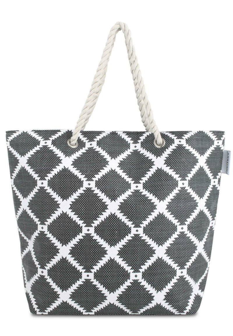 Normani BEACH BAG - Shopping Bag - mottled black