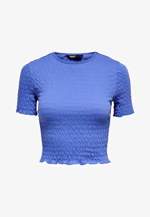 ONLY MIT KURZEN ÄRMELN GESMOKTES - Bluse - blue yonder