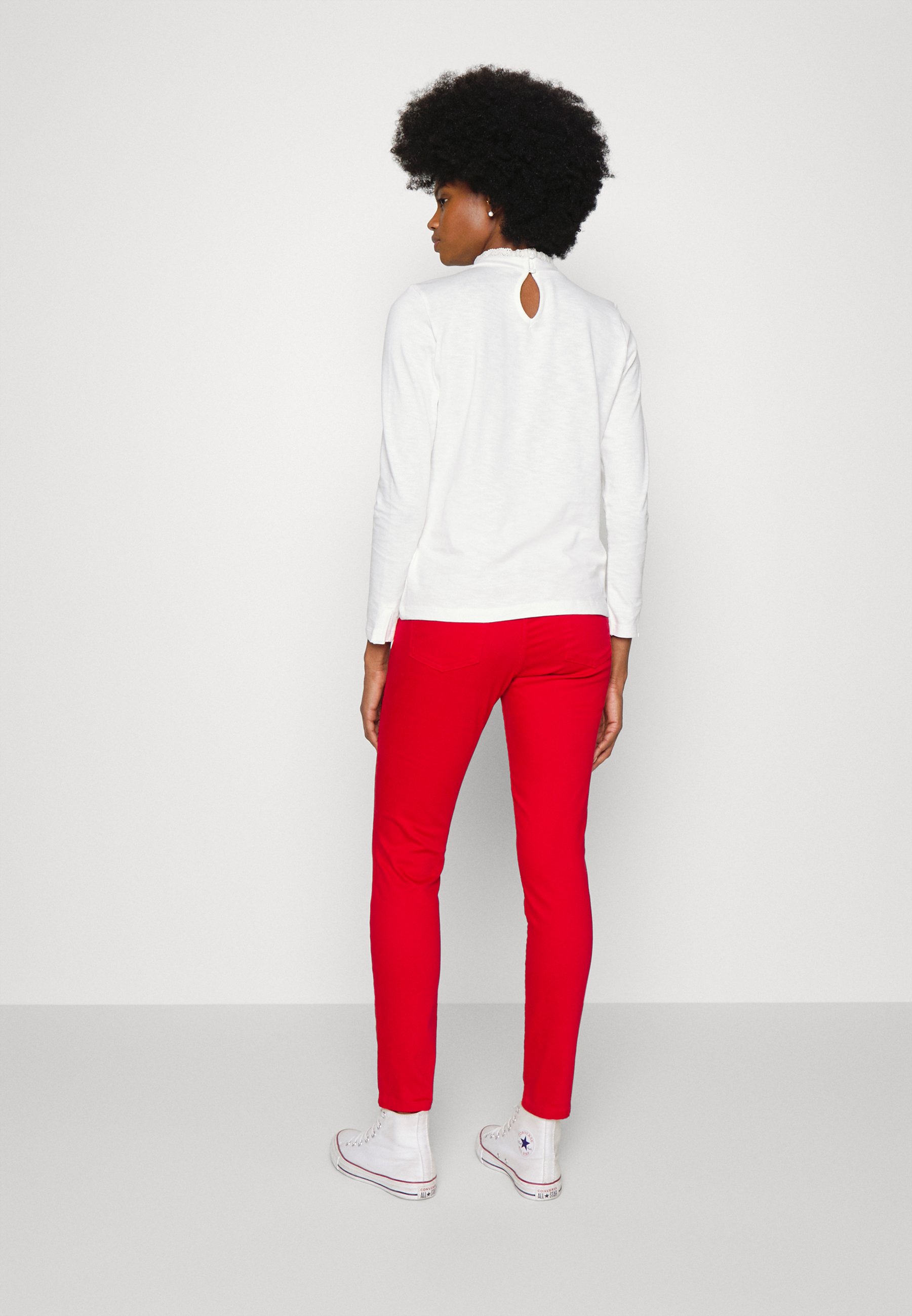Esprit SKINNY - Trousers - red 