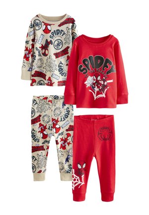 Next 2 PACK  REGULAR FIT - Pyžamová súprava - spidey and friends red ecru cream