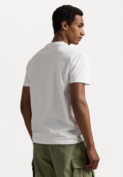 Polo Ralph Lauren CUSTOM SLIM FIT LOGO JERSEY T-SHIRT - Nyomott mintás póló - white