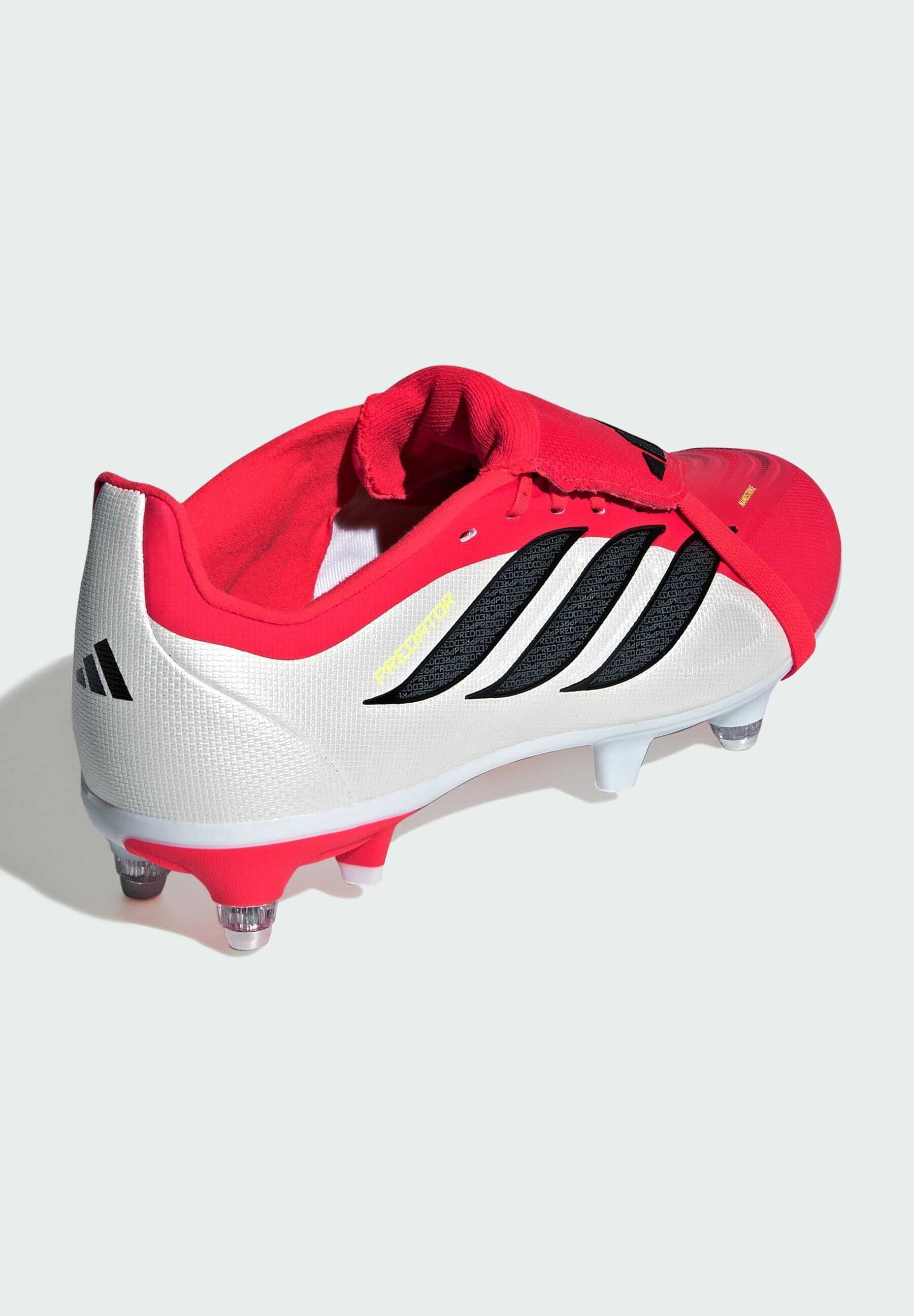 red black and white football cleats