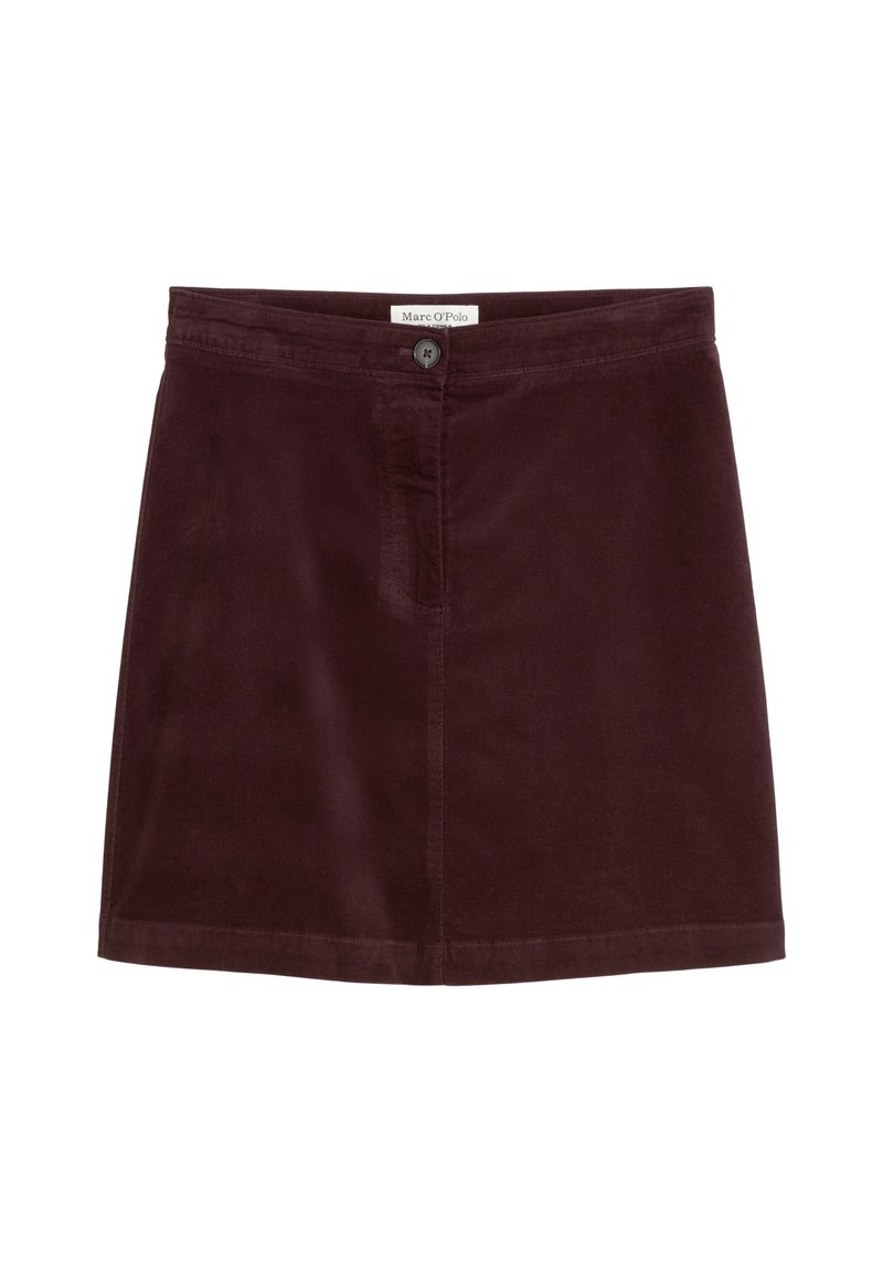 Marc O'Polo STRAIGHT FIT DETAILS - A-lijn rok - black cherry/(rood ...
