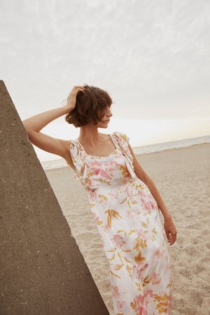 Part Two, BENEDICTAPW DRESS - Maxi šaty - peach blossom watercolor print