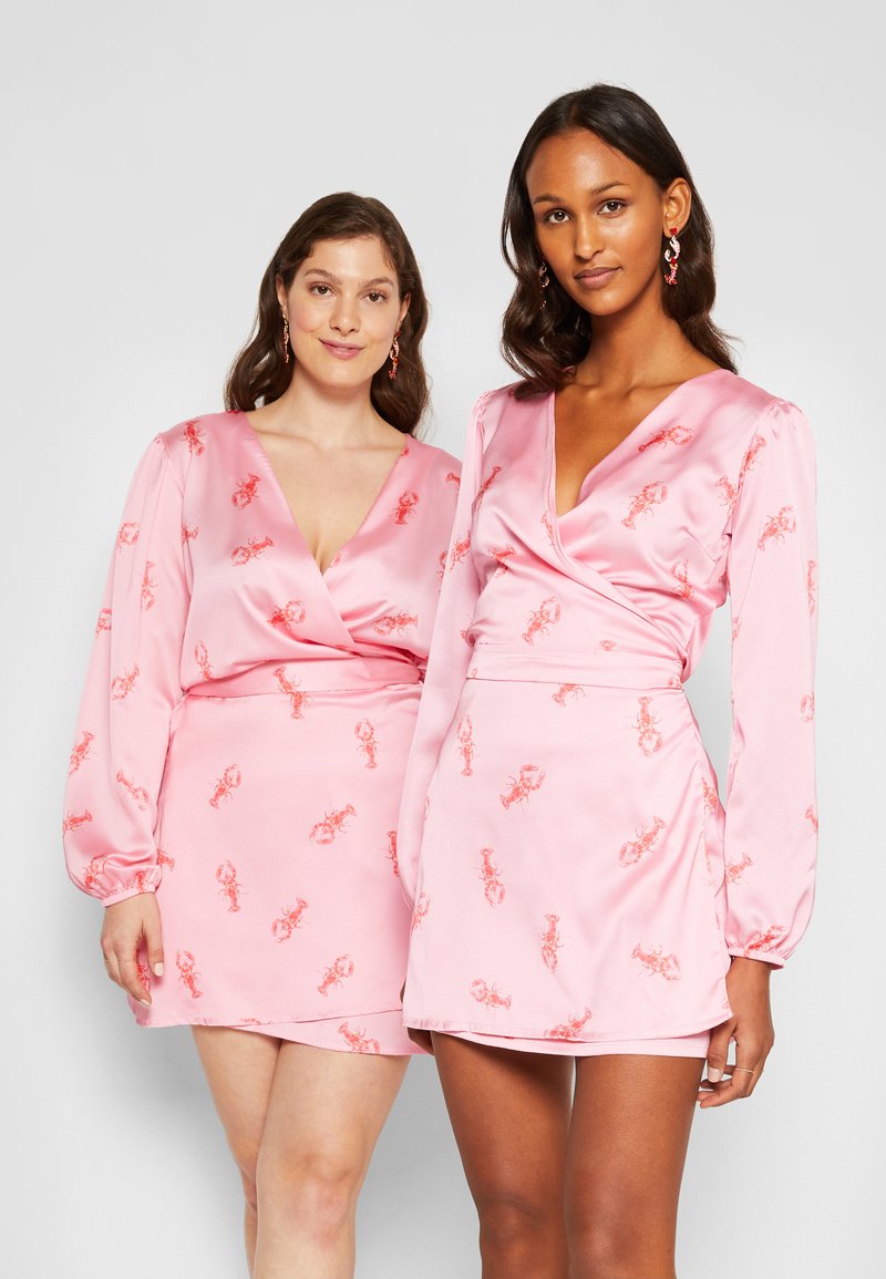 Never Fully Dressed LOBSTER MINI WRAP DRESS Rochie cocktail/Rochie