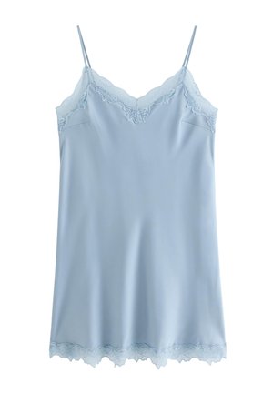Lindex, SATIN SLIP SHORT - Nattrøjer / negligé - light dusty blue
