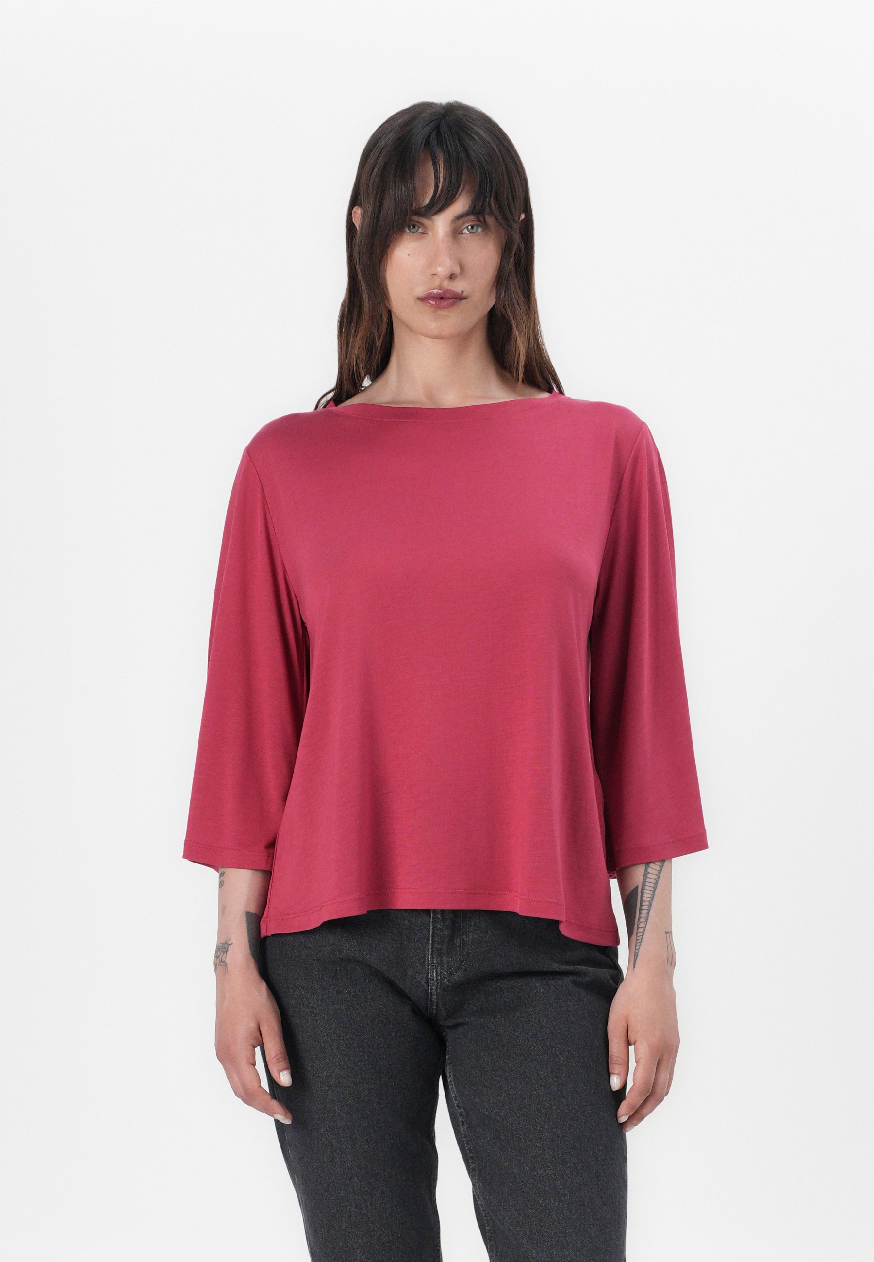 売れ筋商品|||ブルンスバザー Tシャツ レディース トップス KATKA AALIA  - Long sleeved top - deep claret KATKA AALIA Plain Long Sleeve Top for Women - Deep Claret