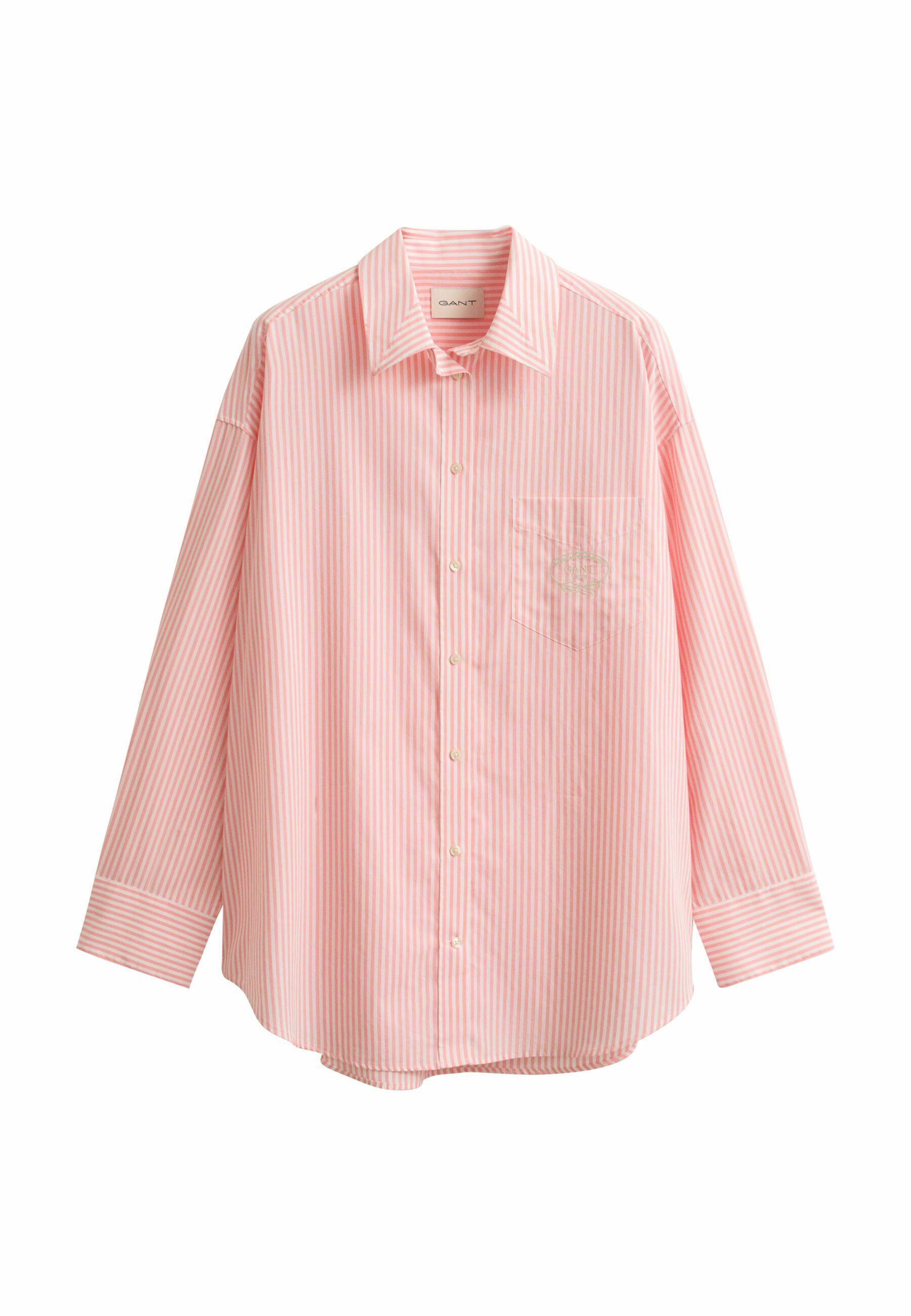 GANT OVERSIZED CLASSIC STRIPED - Košilová halenka - pink