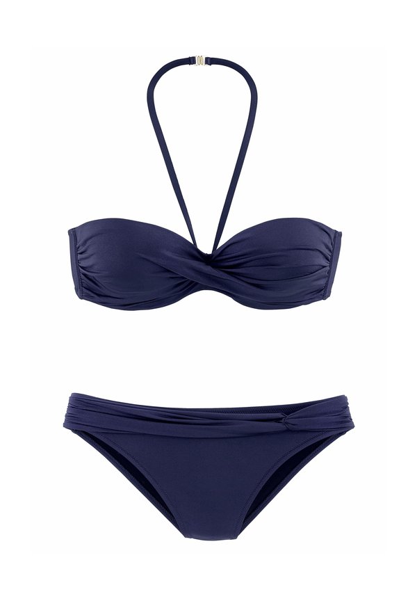 BANDEAU BIKINI SET - Bikini - nachtblau2