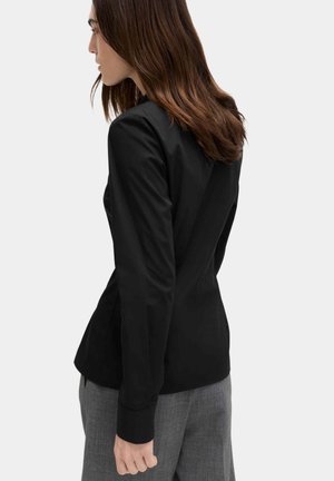 Marks & Spencer, RICH COLLARED - Button-down blouse - black