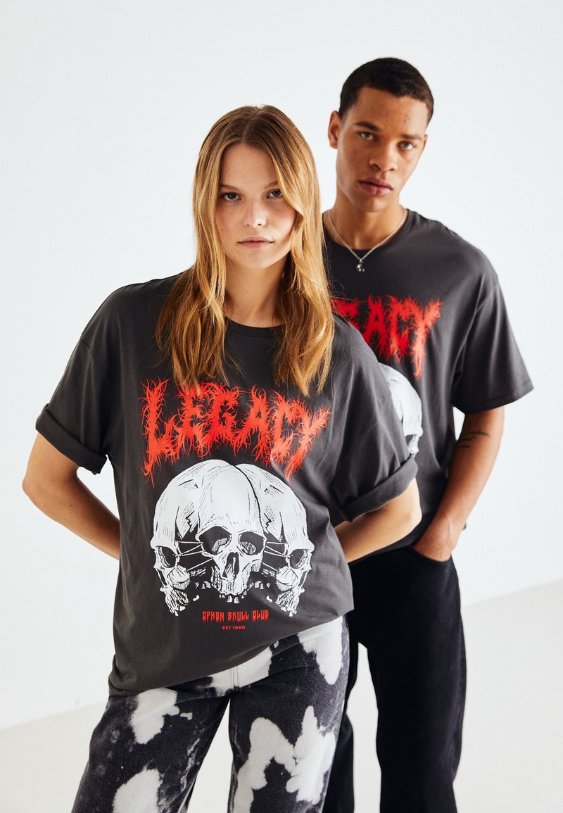 Camiseta De Manga Larga Jorskull Nature De Jack & Jones Junior Para Hombre - Corte Moderno, Cuello Redondo, Estampado Natural