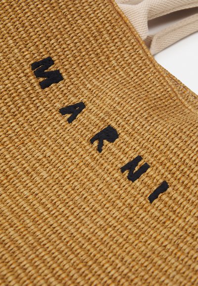 Marni LARGE BASKET - Saco de mão - raw sienna/natural