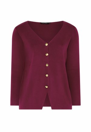 Evans, PLUS SIZE CARDIGANS - Strickjacke - burgundy